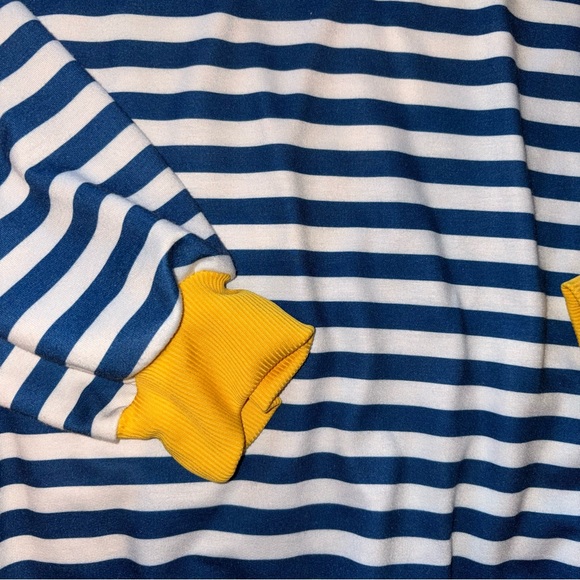 NWOT Women’s Striped Shirt with Blue and Yellow - Women’s Size M - Picture 4 of 5